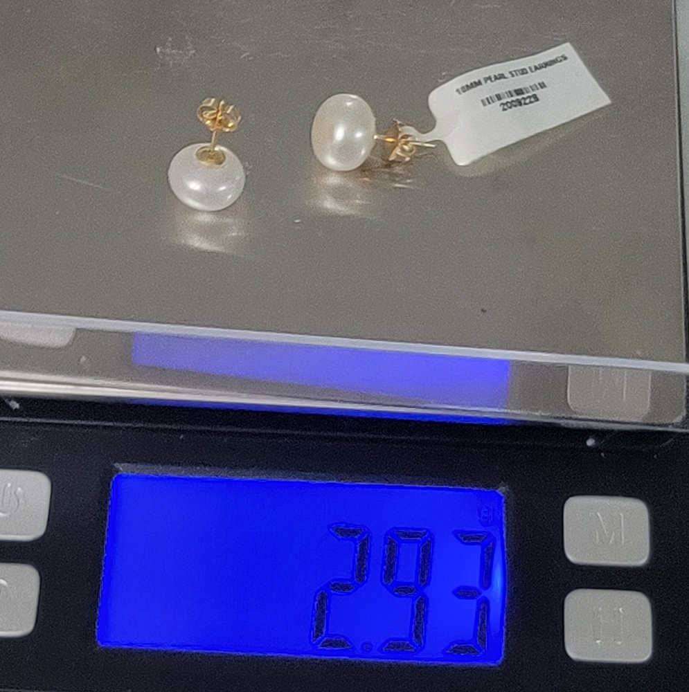 14K 18mm  Studs Pearl EarringsElegant Pearl Drop Earrings